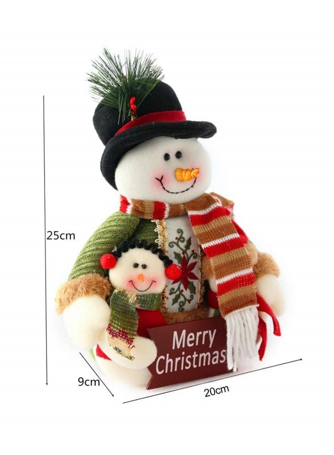 CCOVERY زينة طاولة عائلية من الفرو لعيد الميلاد، دمى تقليدية من الفرو، تماثيل زينة عيد الميلاد - Image 2