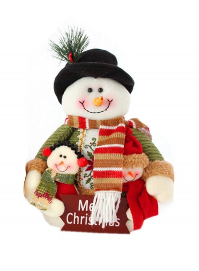 CCOVERY زينة طاولة عائلية من الفرو لعيد الميلاد، دمى تقليدية من الفرو، تماثيل زينة عيد الميلاد - Image 4