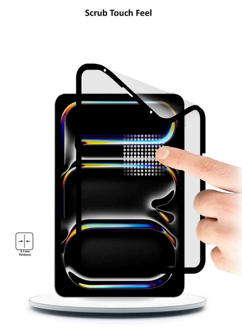 S-TOP غشاء واقي شاشة سيراميكي غير لامع 9D لجهاز Apple iPad pro 11 بوصة M4 2024 - ملمس ناعم مضاد لبصمات الأصابع وخالٍ من الفقاعات  - Image 3
