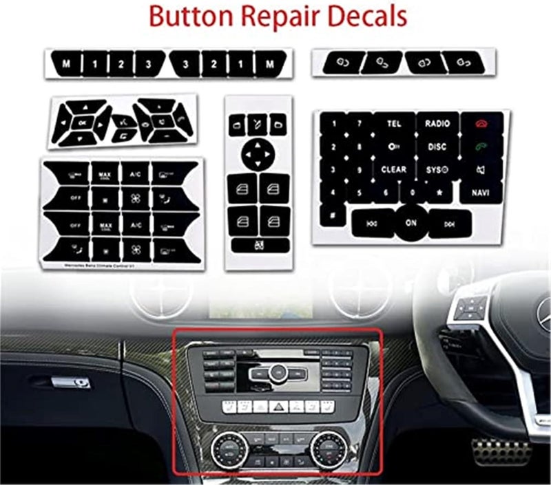 Vuzmode Steering Wheel Button Sticker for Benz B Class W246 - Image 3