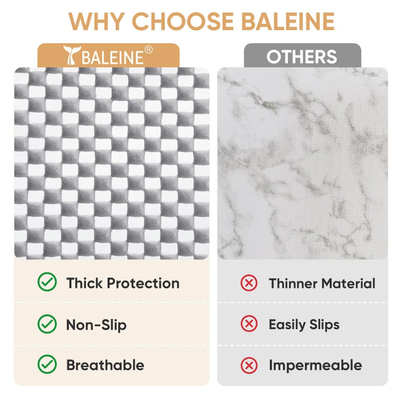 BALEINE Cabinet Liner, 12 in x 10 Ft Drawer and Shelf Liner for Kitchen Cabinets Non-Adhesive, Non-Slip Protect Desks, Cupboard, Drawers, Shelves, Tableware (Black) - Image 5