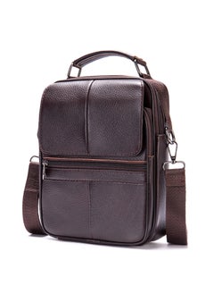 Generic Marte New Mens Crossbody Bag Handbag Casual Bag Genuine Leather Single Shoulder Bag Cow Leather Man Bag Motorcycle Equipment Ac Dark coffee color 