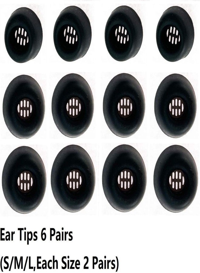 BLLQ Replacement Ear Tips Compatible with Sound core by ANK er Liberty 4 NC, Silicone Ear Buds Ear Cap Ear Plug Eartips Replacement for Liberty4NC 3 Size 6 Pairs,Black 6PB126 - Image 3