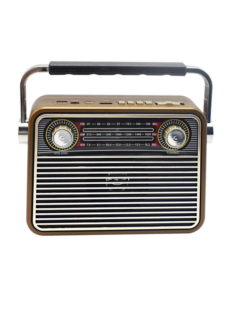 Classic Design Portable Brown Radio - Image 1
