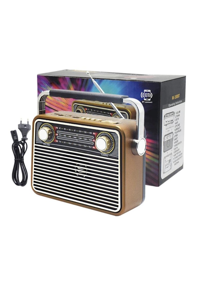 Classic Design Portable Brown Radio - Image 3