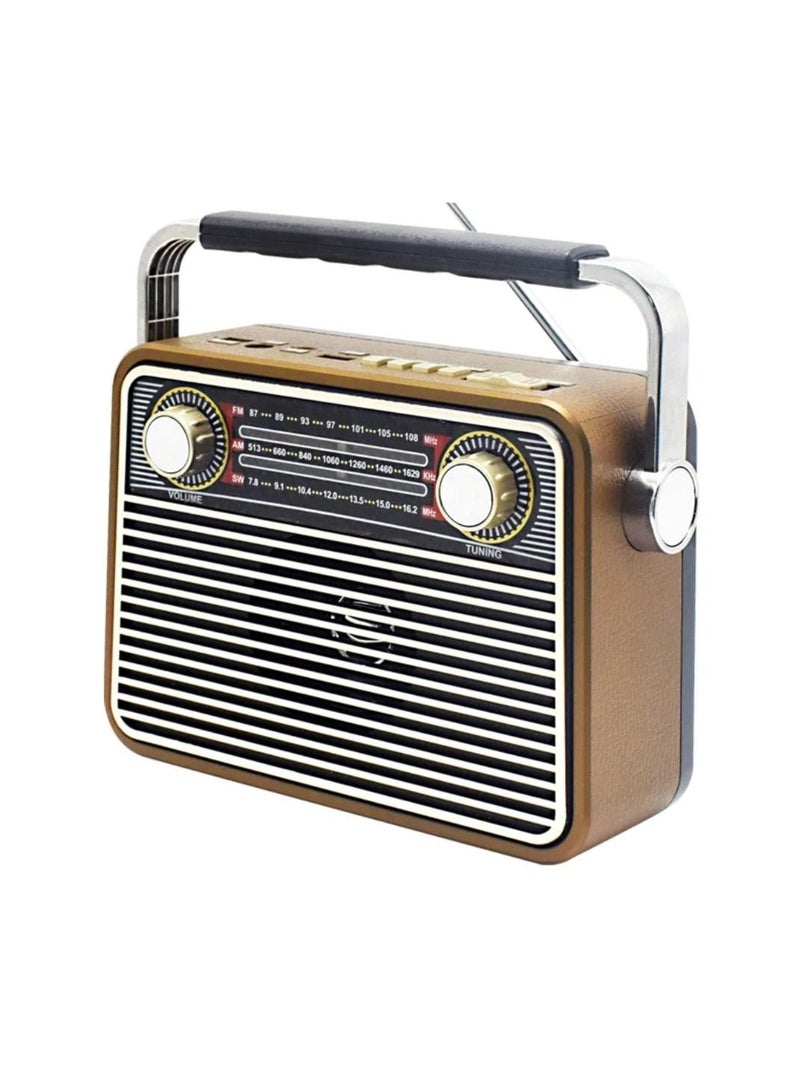 Classic Design Portable Brown Radio - Image 2