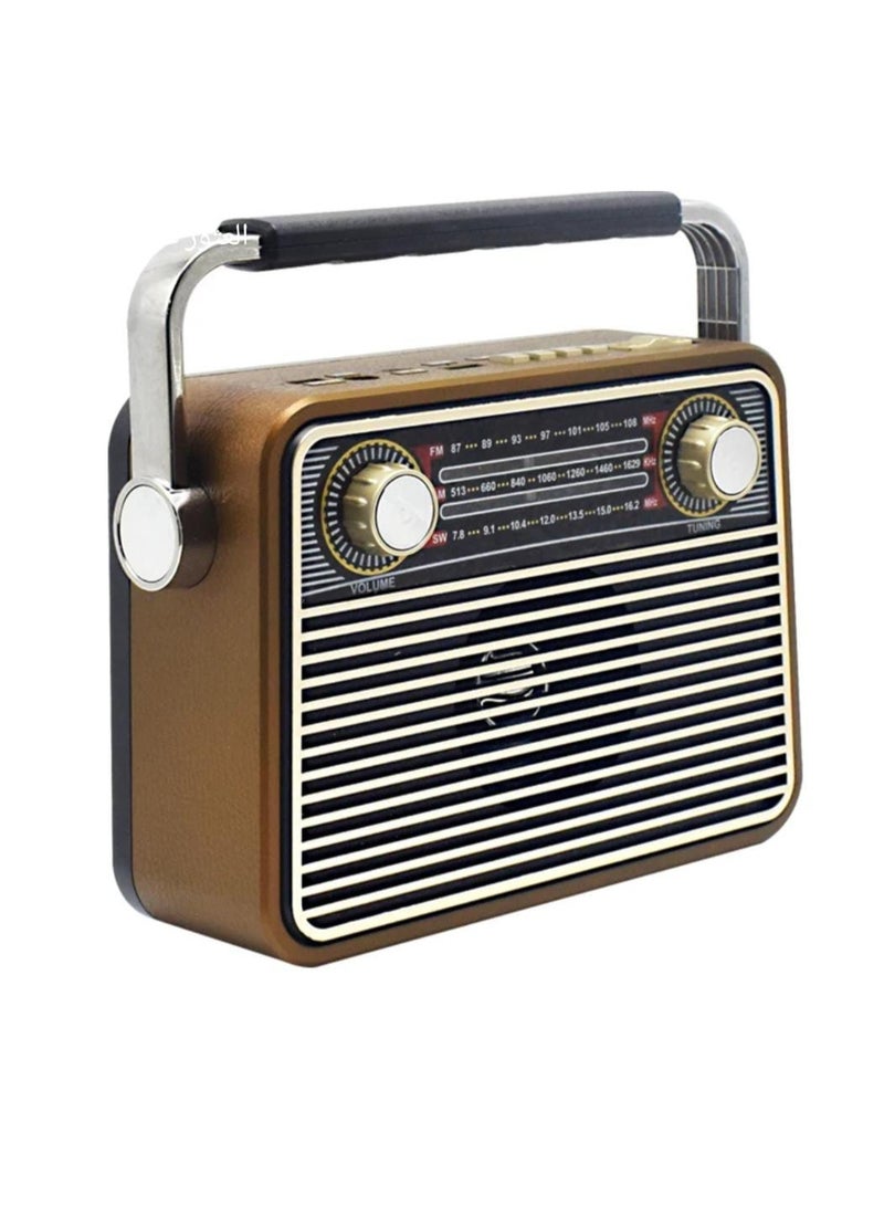 Classic Design Portable Brown Radio - Image 4