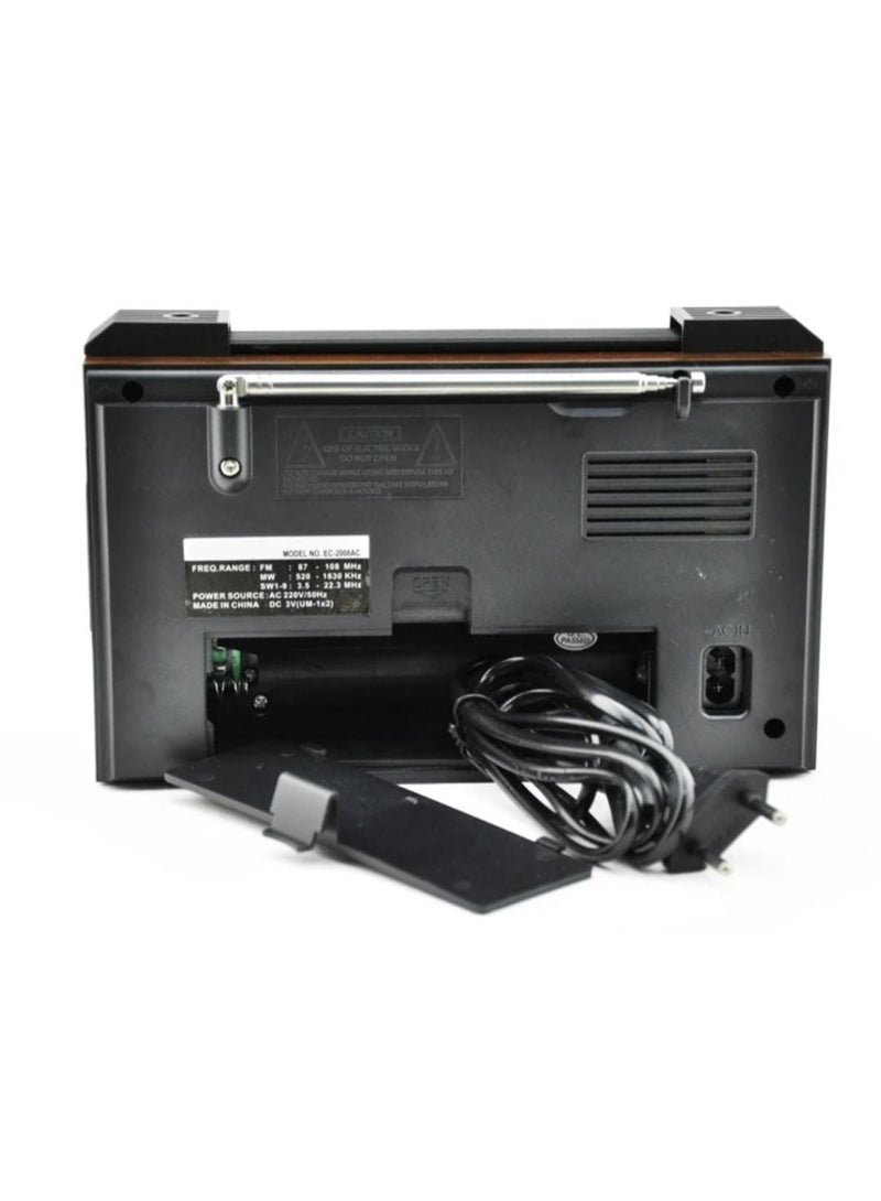 Classic Design Portable Brown Radio - Image 5