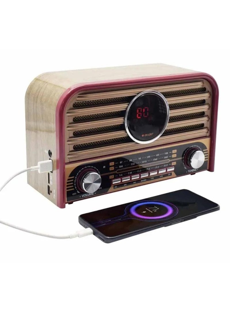 Classic Design Portable Brown Radio - Image 1