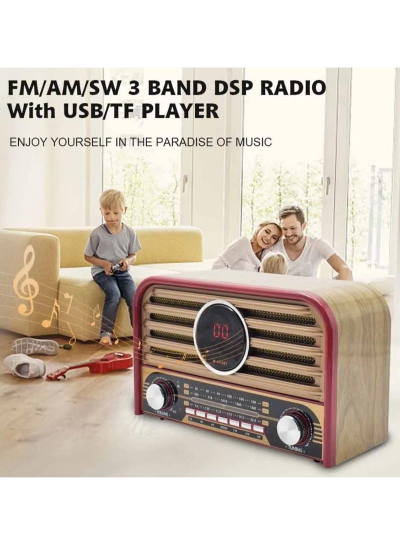 Classic Design Portable Brown Radio - Image 2