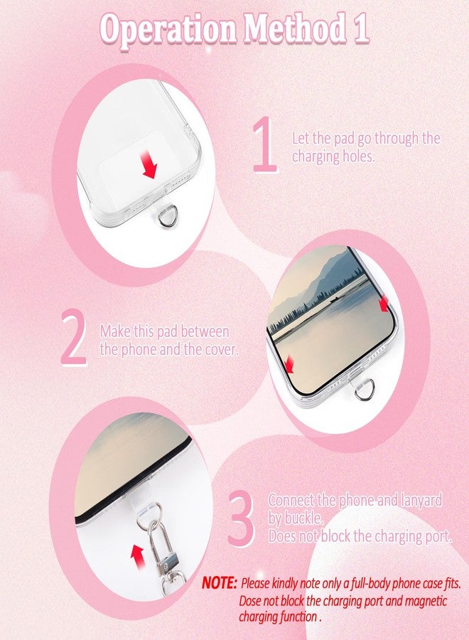 AULEEP أولييب 3 قطع سحر الزهور الأرجوانية والوردية للنساء والفتيات، سوار بيضوي لطيف، سلسلة يدوية ملونة مصنوعة يدويًا لهواتف آيفون وغيرها من الهواتف المحمولة - Image 3