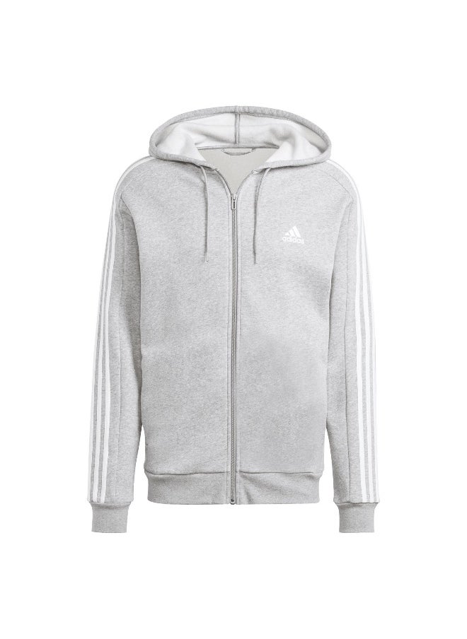 Adidas adidas M 3S Fl Fz Hd Grey Training Track Tops 2XS  - Image 1
