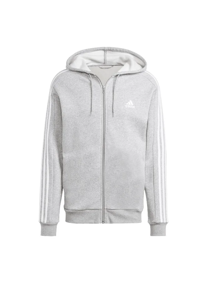 اديداس adidas M 3S Fl Fz Hd Grey Training Track Tops 2XS