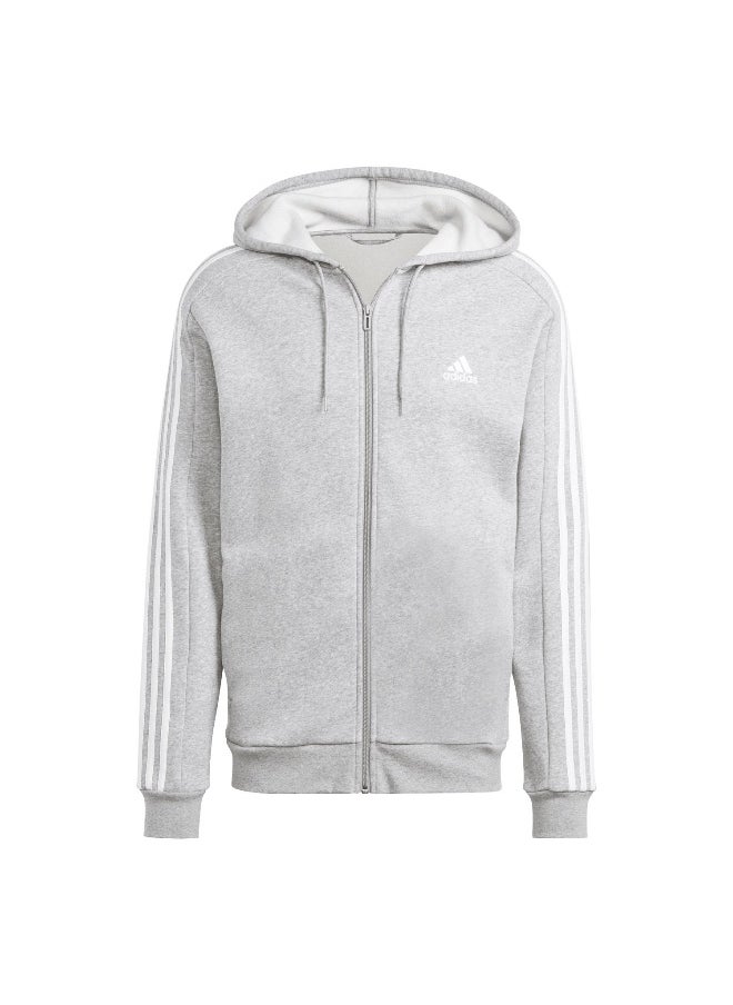 Adidas adidas M 3S Fl Fz Hd Grey Training Track Tops 2XS  - Image 2