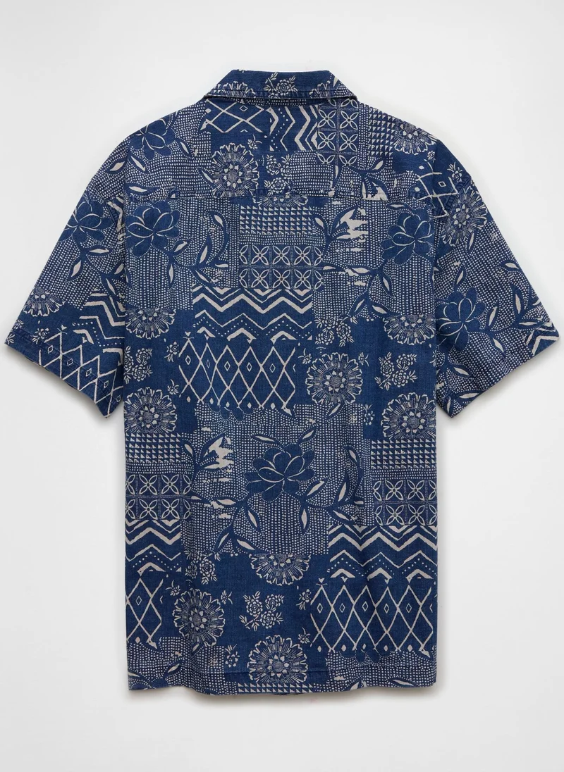 امريكان ايجل Printed Button-Up Regular Fit Poolside Shirt