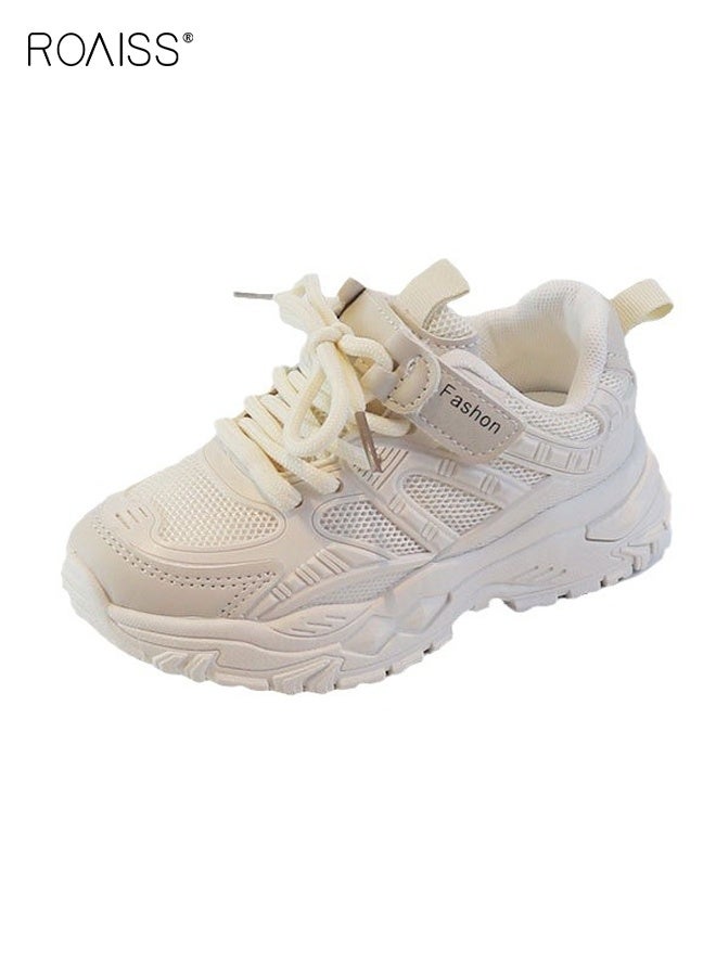 roaiss Kids Fashion Chunky Sneakers, Comfortable Lace-up Sneakers, Breathable Platform Sneakers with Non-slip Soles - Image 1