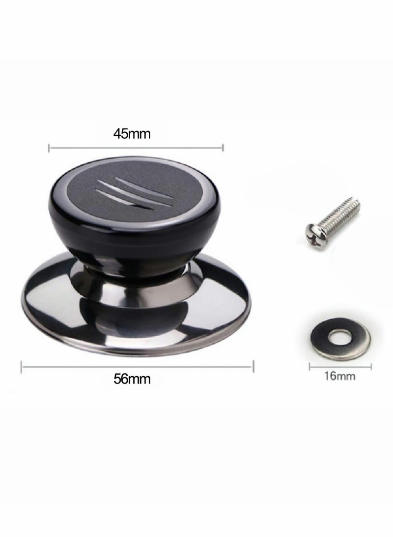 Zikra Universal Pot Lid Knob, Stainless Steel Heat Resistant Replacement Spare Lid Round Handle, Lid Accessory Handle Suitable for Cookware, Lid, Knob Handle Repair and Replacement (6 pcs) - Image 5