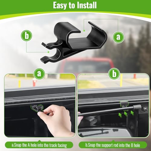 Feekoon 4 Pcs Tonneau Cover Clamps Compatible with BAKFlip MX4/F1/G2/HD/FiberMax/VP/Endura/CS/CS-F1, Tonneau Cover Prop Rod Clips Replacement for Parts-351b0024, Truck Bed Cover Parts - Image 4