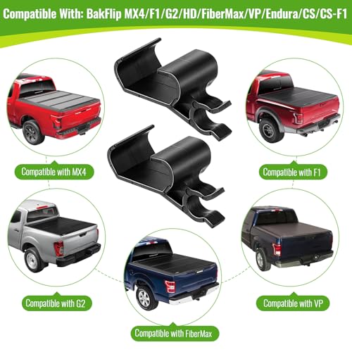 Feekoon 4 Pcs Tonneau Cover Clamps Compatible with BAKFlip MX4/F1/G2/HD/FiberMax/VP/Endura/CS/CS-F1, Tonneau Cover Prop Rod Clips Replacement for Parts-351b0024, Truck Bed Cover Parts - Image 2
