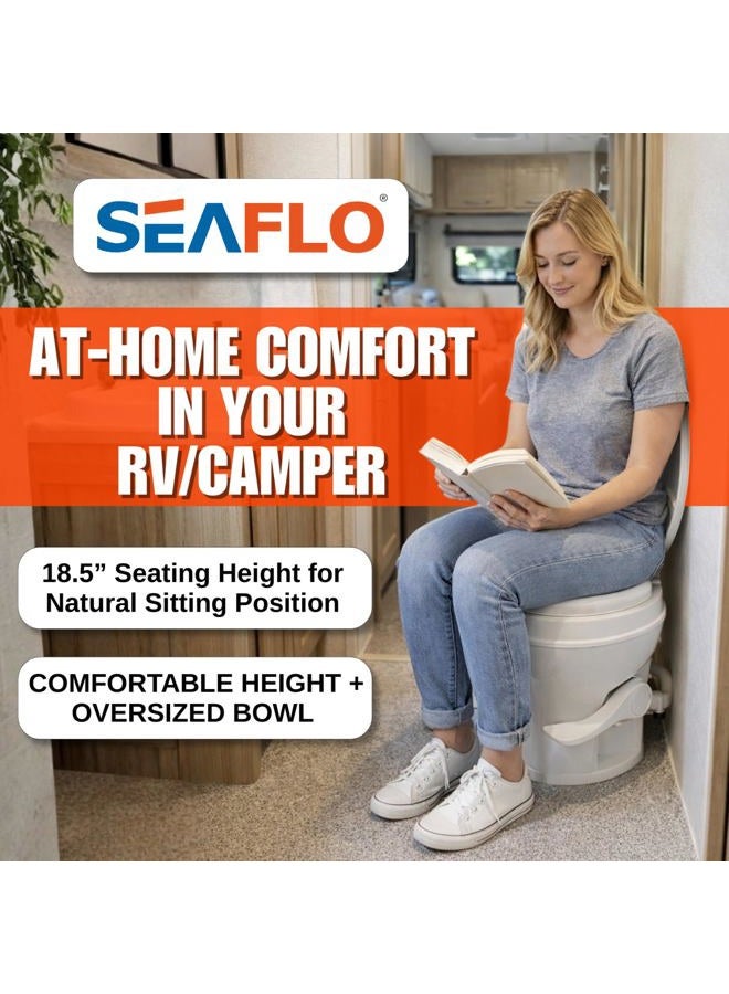 SEAFLO مرحاض SeaFlo بارتفاع سكني للمركبات الترفيهية - Image 4