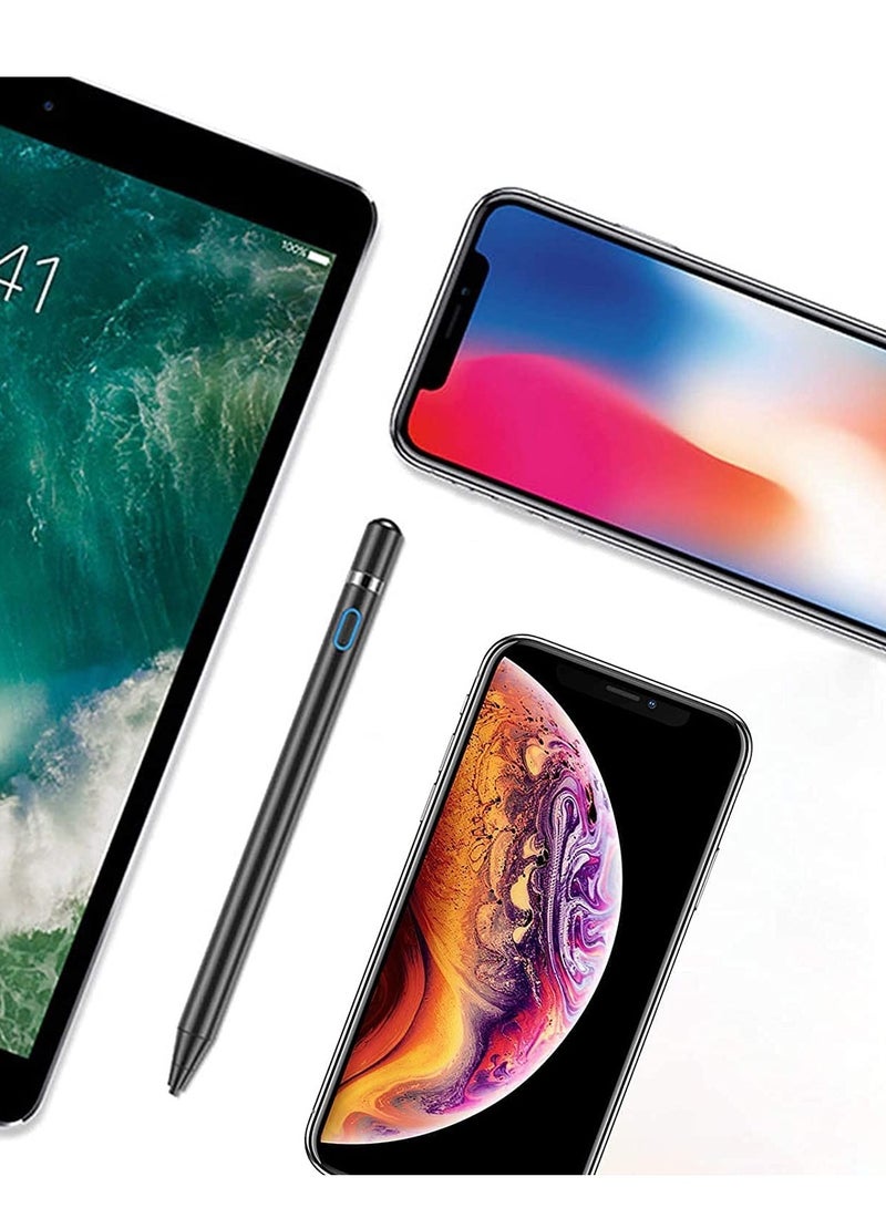 ELTRAZONE Active Stylus Pen for Android,iOS, iPad/iPad 2/New iPad 3/iPad4/iPad Pro/iPad Mini/iPad Mini 2/3 /4 and Most Tablet,1.5mm Fine Point Rechargeable Digital Stylus Pen（Black - Image 5