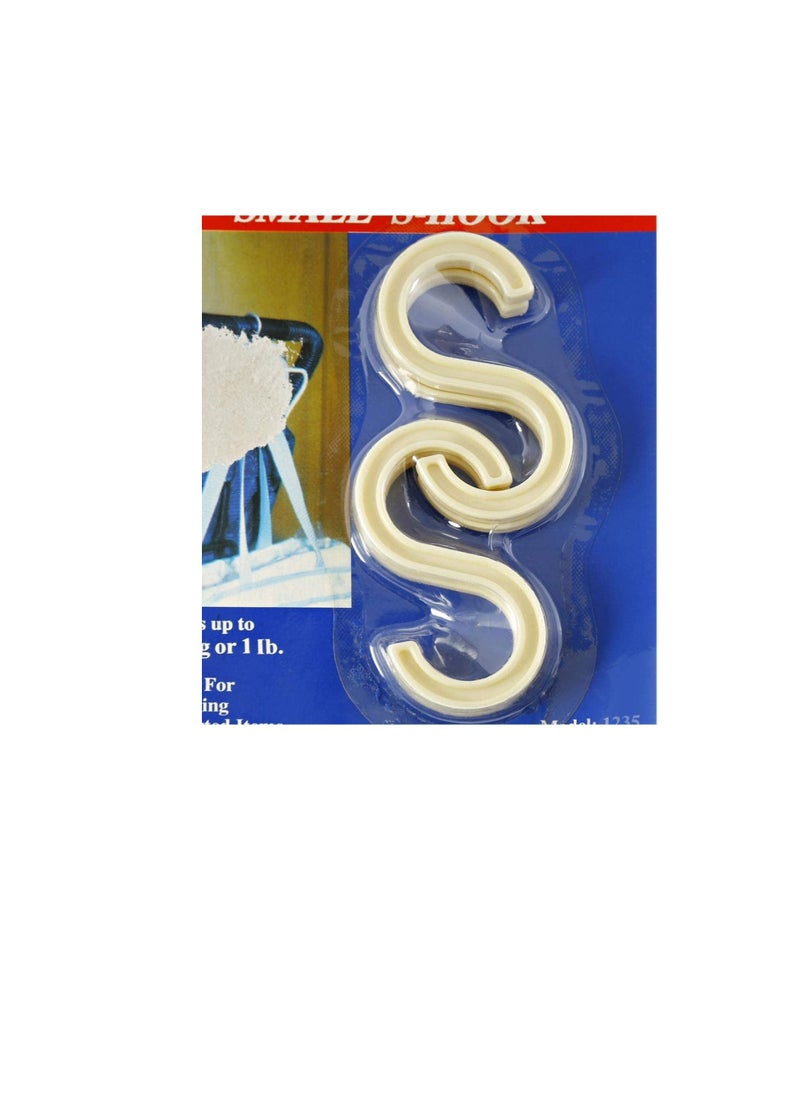Fixon - Small Plastic S-hook - 1235, Beige - Image 1