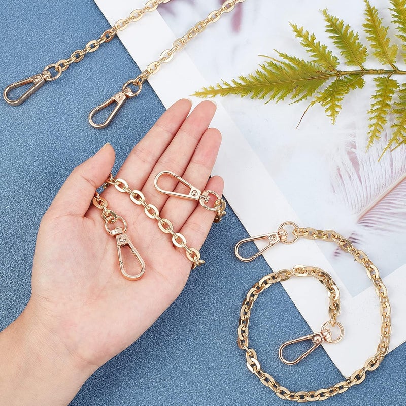 comfrt 3 Sizes Metal Bag Chain Strap, Replacement Purse Chain Straps Handbag Chains Cross Body Replacement Straps with Metal Buckles Shoulder Clutch Bag Purse Making Accessory(15.2/41.7/49.6 inches) - Image 5