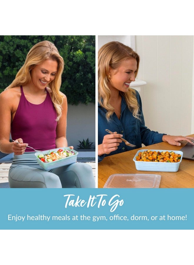 بنتجو مجموعة أوعية Bentgo خفيفة الوزن ومتينة وقابلة لإعادة الاستخدام وخالية من مادة BPA، مكونة من 20 قطعة، آمنة للاستخدام في الميكروويف والفريزر وغسالة الأطباق - Sky - Image 3