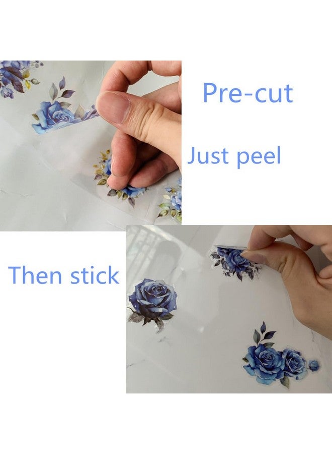 Koolemon 6Rolls Pre-Cut Floral Tape, Decorative Tape Pet Flower Stickers For Crafts Journaling Scrapbook Supplies - Image 5