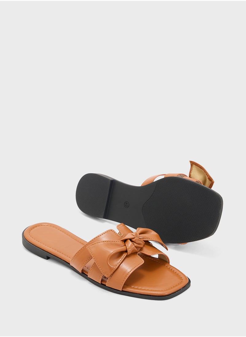 ELLA Bow Detail Flat Sandal  - Image 3