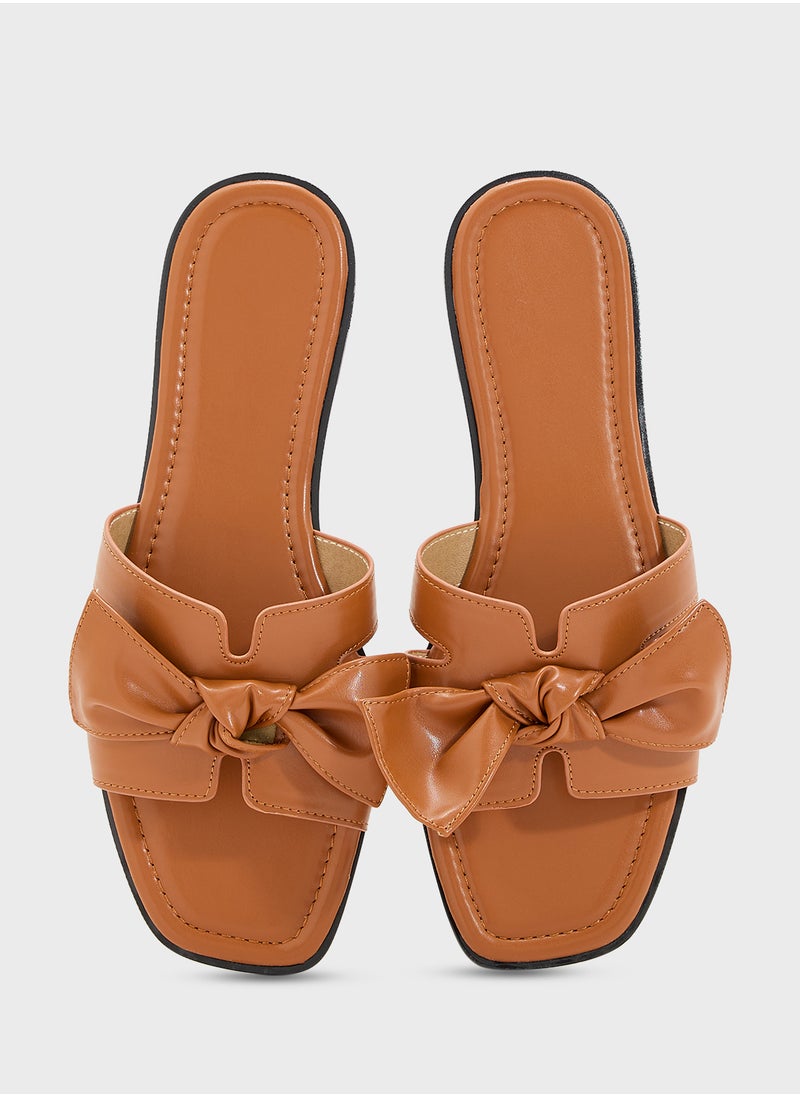 ELLA Bow Detail Flat Sandal  - Image 4