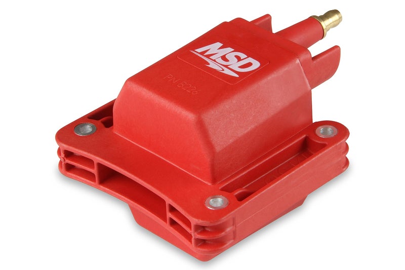 MSD 8226 Ignition Coil Dual Connector, Red, HEI Style - Image 2