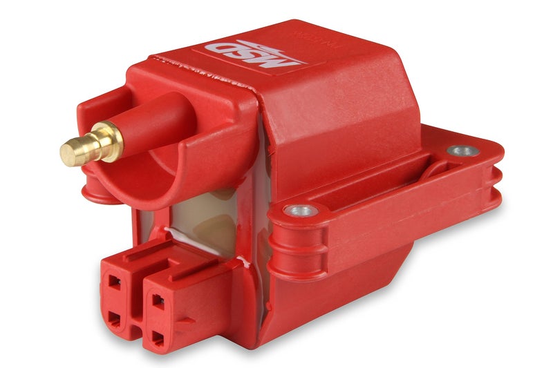 MSD 8226 Ignition Coil Dual Connector, Red, HEI Style - Image 4