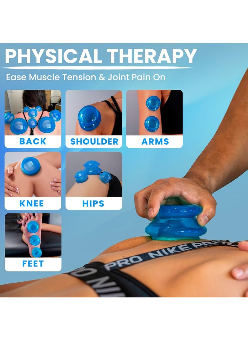 Ru syanl - Silicone Cupping Therapy Set Professional Massage Cupping Cups for Cupping Therapy 4 Cup Kit for Massage Myofascial Release Cellulite Reduction - Image 1