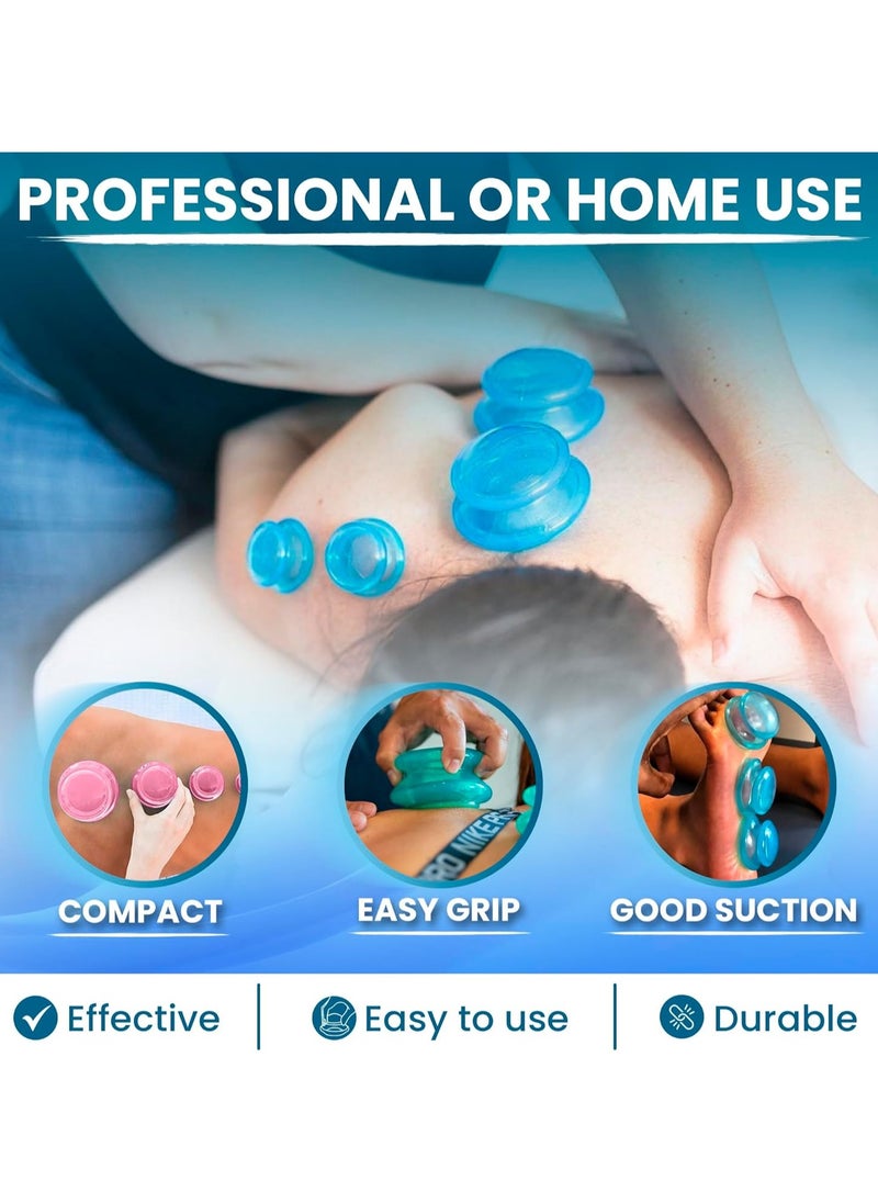 Ru syanl - Silicone Cupping Therapy Set Professional Massage Cupping Cups for Cupping Therapy 4 Cup Kit for Massage Myofascial Release Cellulite Reduction - Image 1