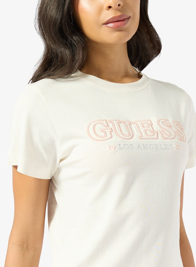 GUESS Ketty Crew Neck Short Sleeve T-Shirt - Image 3
