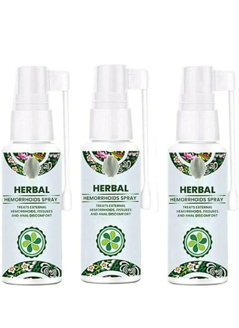 Natural Herbal Hemorrhoids Spray - External and Internal Hemorrhoids Treatment with 100% Natural Herbal Extracts Formula(3pcs)