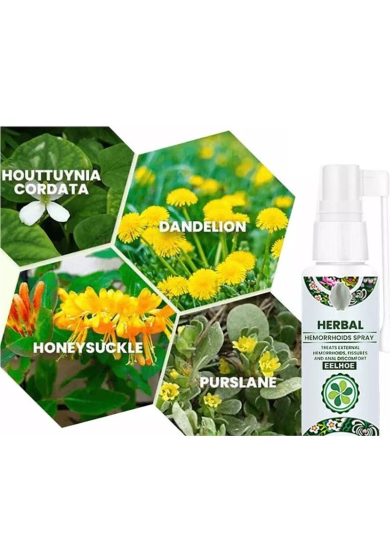 Natural Herbal Hemorrhoids Spray - External and Internal Hemorrhoids Treatment with 100% Natural Herbal Extracts Formula(3pcs)