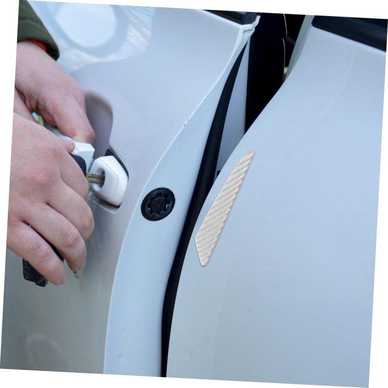4pcs Silver Car Door Bumper Protector Scratch Guard Stylish Easy Installation Vehicle Edge Accessories - Image 4
