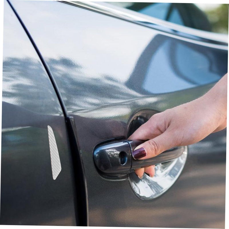 4pcs Silver Car Door Bumper Protector Scratch Guard Stylish Easy Installation Vehicle Edge Accessories - Image 5