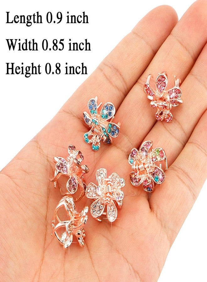 ANBALA Mini Metal Hair Clips with Rhinestone Crystals for Women - Non-slip Jaw Clamps and Claws for Thick, Thin, Long or Short Hair (Crystal-A) - Image 2