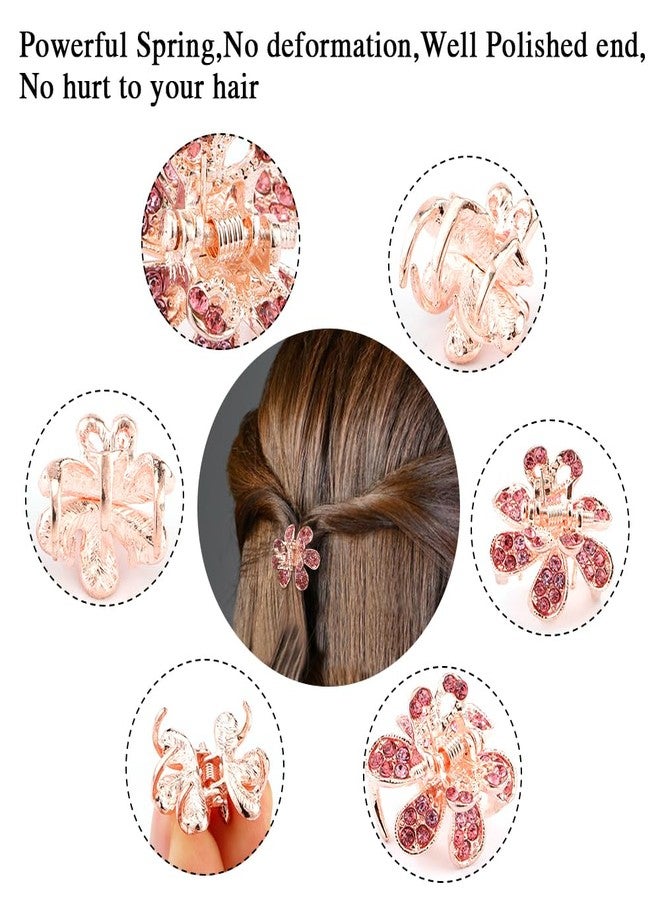 ANBALA Mini Metal Hair Clips with Rhinestone Crystals for Women - Non-slip Jaw Clamps and Claws for Thick, Thin, Long or Short Hair (Crystal-A) - Image 5