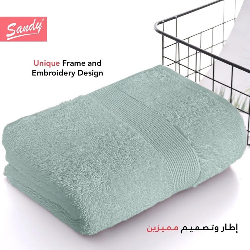Premium Hotel Quality Bath Towel 100% Cotton Made in Egypt, Soft Quick Drying and Highly Absorbent (70x140 cm) - Pistachio - Image 3