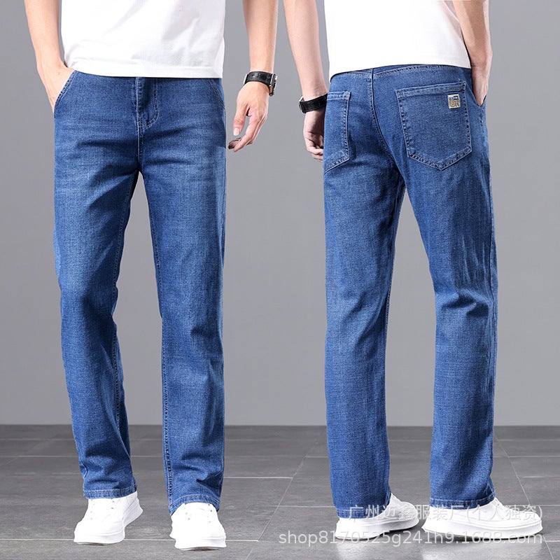 Men's Straight Mid-Rise Stretch Jeans