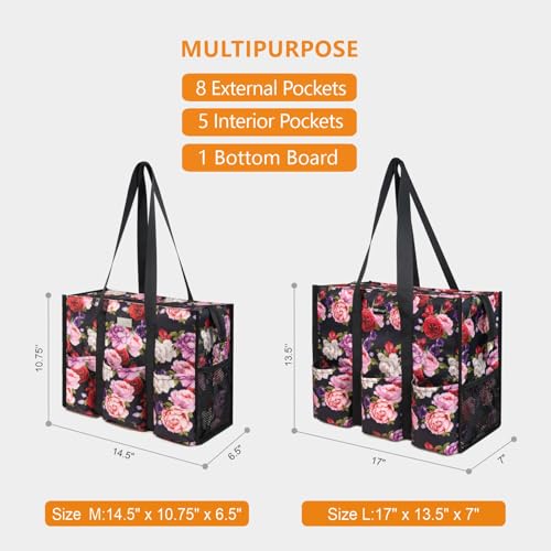 TOPDesign Utility Water Resistant Tote Bag for Women - 13 Exterior & Interior Pockets, Top Zipper Closure, Thick Bottom Support - Perfect Work Tote for Teachers, Nurses, Accountants, Professionals - Image 2