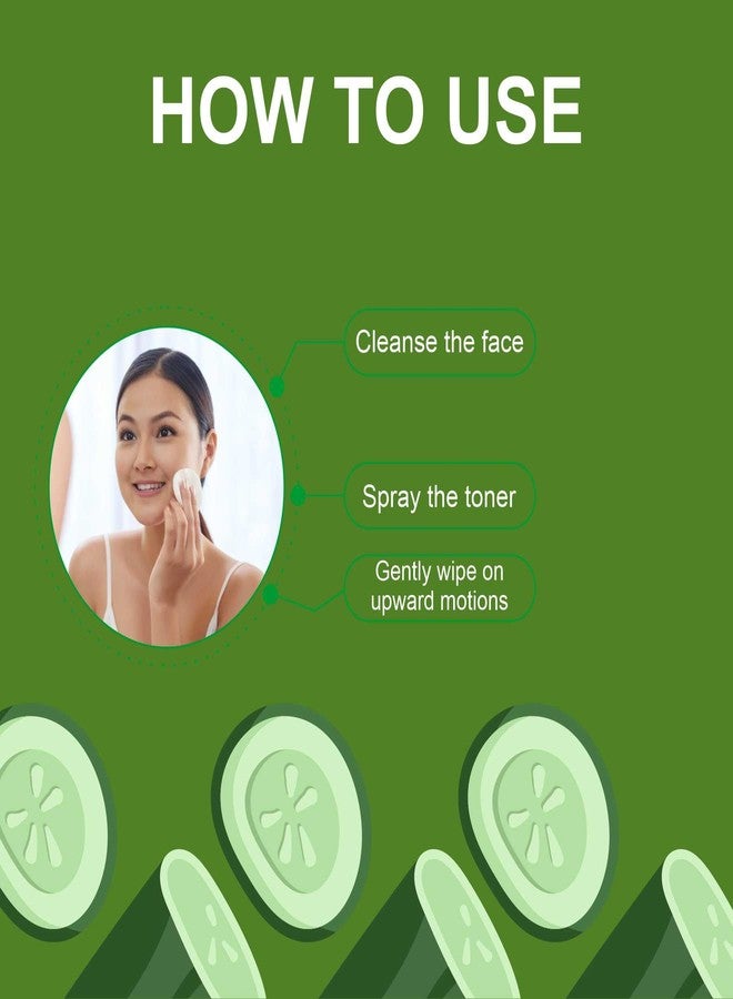 Bon Austin Cucumber Face Toner for Radiant Glow Skin Toner with Vitamin C/Pore Tightening Toner for Men & Women Pack of 3 of 100 ML - Image 4