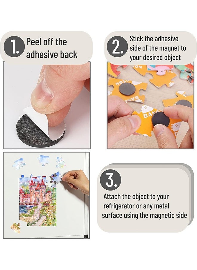 HY Flexible Magnetic Dot with Self Adhesive, 120 PCS Round Small Magnetic Stickers with Adhesive Backing Peel & Stick Magnets Stickers for Crafts, Office, DIY Projects, 20x2mm  - Image 3