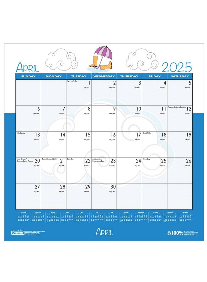 House of Doolittle 2025 House of Doolittle Seasonal Holiday Depictions 12-inch x 12-inch Monthly Wall Calendar (338-25) - Image 4