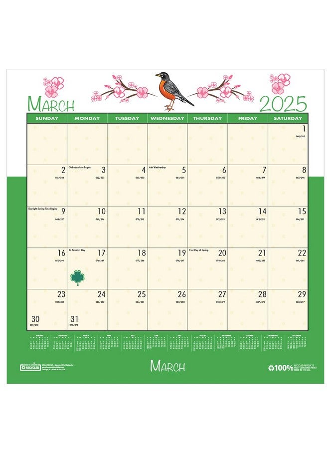 House of Doolittle 2025 House of Doolittle Seasonal Holiday Depictions 12-inch x 12-inch Monthly Wall Calendar (338-25) - Image 3