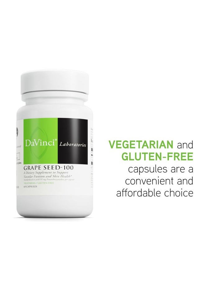 Davinci Labs Grape Seed-100 - Dietary Supplement to Support Immune System, Vascular Function and Healthy Skin* - with 100 mg Grape Seed Extract per Serving - Gluten-Free - 60 Vegetarian Capsules  - Image 5